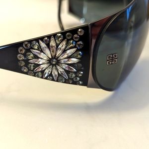 Authentic Givenchy Black Women's Sunglasses with Swarovski Crystals